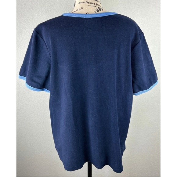 LAUREN Ralph Lauren Women's Short Sleeve Navy Shirt, size 2X - Picture 5 of 7